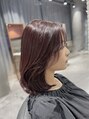 オーブ ヘアー エテ 宮古島2号店(AUBE HAIR ete) 【暖色カラー】深みのあるレッドブラウンで上品なツヤ感♪