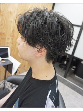 ヘアテリア リュウ 大塚(hair teria ryu) センターパート×無造作パーマ