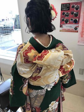 美容室 アール 成人式帯結びスタイル