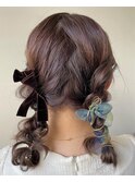 twin hair arrange