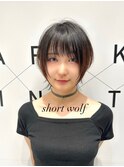 オシャレ女子ショートウルフ20代30代40代50代マッシュウルフ