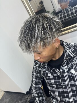 ブルーオーシャン 久留米店(BlueOcean) ホワイトメッシュ×イナズマツイスト90%