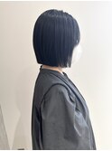 YOKE 切りっぱなしボブ大人ボブミニボブアッシュブラック艶髪