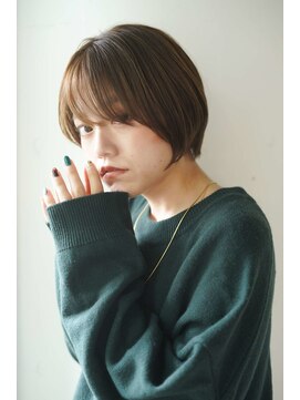 シェル 立川(shell) くびレイヤーエモージュグレージュカラーくびれショート【立川】