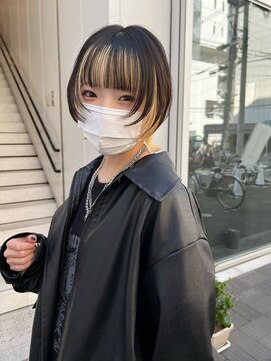 カフ(CAF) CAF松本/ウルフカット/カットに合わせたインナーカラー/心斎橋