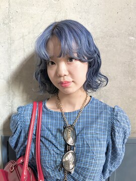 ヲタク(wotaku.) アイスブルーペールブルーアクアブルーシルバーケアブリーチボブ