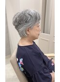 ゆるふわパーマ大人ショート　40代/50代/60代/70代