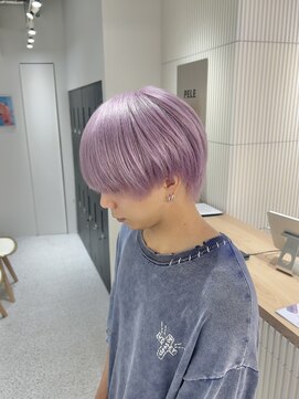 ペレ 渋谷(PELE) デザインカラー/レイヤーカット/ウェットヘア/オリーブベージュ