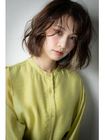 カバーヘア ブリス 戸田公園西口店(COVER HAIR bliss)&nbsp;イヤリングカラー乾かすだけ小顔ボブパーマv戸田公園20代30代