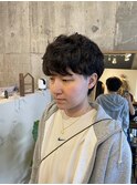 ショート/パーマ/ツーブロック/朝楽