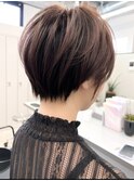 ハイライトバレイヤージュダブルカラーショートカット30代40代