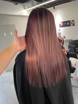 キング(K!ng) 縮毛矯正髪質改善ハイライトレイヤーカット枚方美容室エクステ