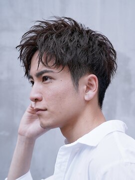 フィフス 仙台(fifth) 仙台スパイキーショートパーマフェザーパーマ30代メンズヘア黒髪