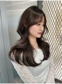 ウェーブミディアムメルティカラー×ブリーチなし韓国【熊本】