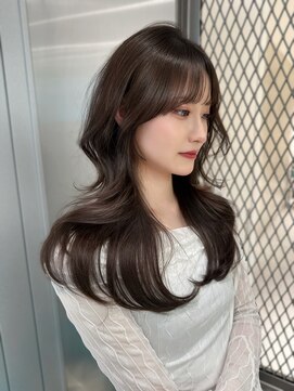 ロンドウル 熊本(Lond ulu) ウェーブミディアムメルティカラー×ブリーチなし韓国【熊本】