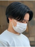 センターパートニュアンスパーマ韓国カルマパーマコンマヘア