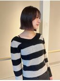 横顔も盛れるぷつっとボブ◎