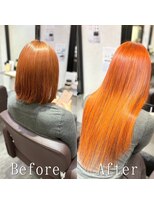 エクステ専門店あるじゃんすー 小倉店&nbsp;オレンジ#シールエクステ#アプリコットオレンジ#韓国#小倉