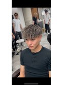 メッシュツイスパパーマ/メンズ/刈り上げ/眉毛/ツイスト