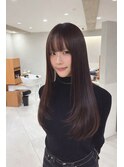 レイヤーカット×チョコレートブラウン