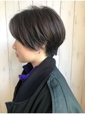 【高塚栞里】大人 小顔 前下がりショート サイド 丸顔 ひし形