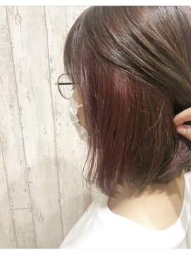 ラグシー(RAGCIE) 【ミナミ】ダークピンクのインナーカラー