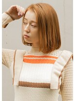 レジュアル(RESSUAL) 切りっぱなし　ハイライトカラー　小顔ボブ 