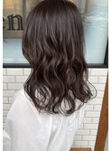 アッシュピンク/ウェーブ巻き