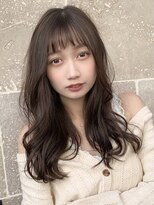 ルームバイシー 新宿(Loom. by Sea)&nbsp;オン眉ぱっつんゆるカールロング/ココアベージュ/ベビーバング