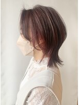【morio原宿】インナーカラー　大人ピンク　ウルフヘア　透明感