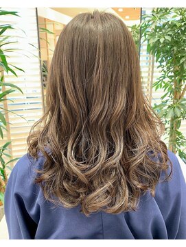 ステアケース 武蔵小杉店(stair:case) 人気髪型 コテ巻き風デジタルパーマ セミディ30代40代