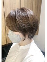 シャメル(Chamel)&nbsp;丸みショート◇大人可愛いひし形スタイル◇アッシュグレージュ