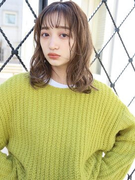 ロエナ(ROENA) 20代30代40代50代大人デジタルパーマ外ハネボブペールベージュ