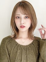 エアリーカール外国人風カラーブルーアッシュ黒髪イメチェン
