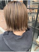20代30代40代大人可愛いハイライトブラウンベージュアッシュ