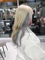 ファイブバイジエクト 堀江(FIVE by The Ect)&nbsp;エメラルド×パープルユニコーン　ホワイトカラー