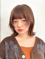 アンアミ シブヤ(Un ami shibuya)&nbsp;【Un ami】ウルフボブ/フェイスレイヤー/オレンジブラウン
