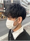 癖毛活かしマッシュ