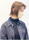 【松戸　石山】ハイトーン切りっぱなしボブ外ハネミニボブ