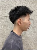 刈り上げ フェード ソフトモヒカン 爽やか メンズ ツーブロック