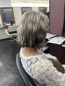 アイズ 渋沢(AIZU) ホワイトシルバー　アンブレラカラー