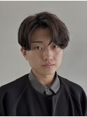 センターパート×ニュアンスパーマ