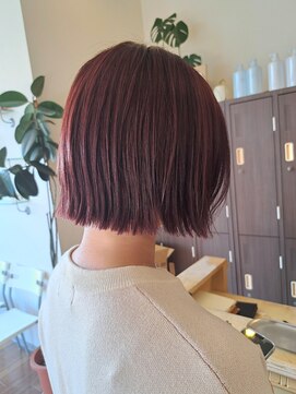 ヘアープレイスカム(CAM) ミニボブ×バーガンディーチェリー