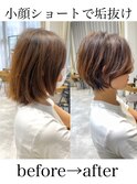 前髪あり小顔つや髪顔まわり簡単スタイリングショートボブヘア