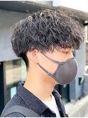 マッシュスパイラルパーマツイストスパイラル波巻きメンズ