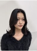 赤味玉砕グレージュと小顔なれるくびれヘア