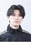フェザーパーマセンターパート毛流れパーマニュアンスパーマ