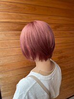シンクビューティービースト 元町店(sync beauty:beast)&nbsp;丸みショート/ハイトーンピンクカラー