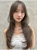 新潟/髪質改善/ダークアッシュ/ミディアムレイヤーカット