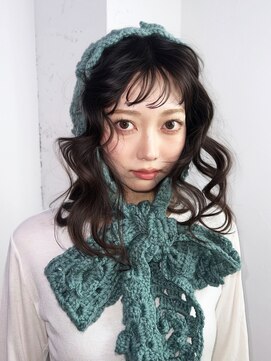 アルバム 新宿(ALBUM SHINJUKU) ミディアム前髪カットおくれ毛韓国ヘア_F1366